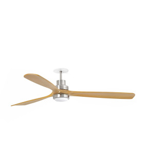 Lantau Recessed 132cm Ceiling Fan Matt Nickel, Pine Blades 3000K