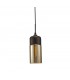 Tube Ceiling Pendant 1 Light E27 Polished Chrome, Black, Smoke Glass - 1