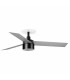 Cruiser Recessed 106cm TEK LED Ceiling Fan Matt Black, Aluminium Blades 3000K