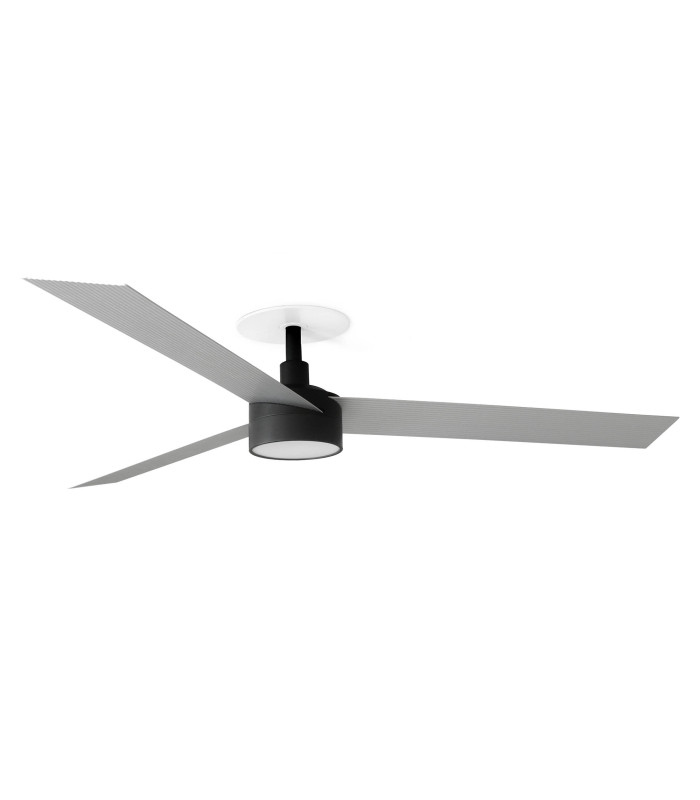 Cruiser Recessed 132cm Ceiling Fan Matt Black, Aluminium Blades CCT