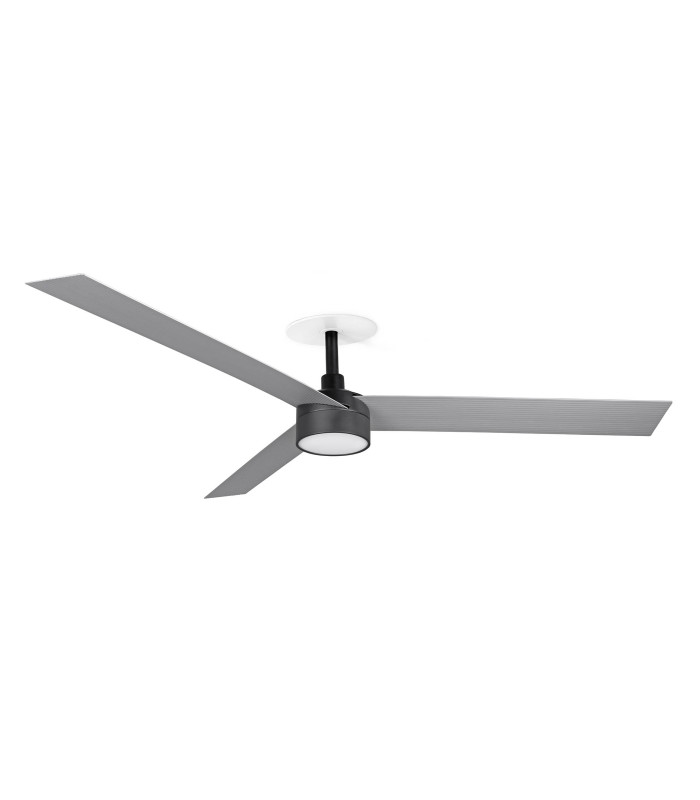Cruiser Recessed 160cm LED Ceiling Fan Matt Black, Aluminium Blades CCT