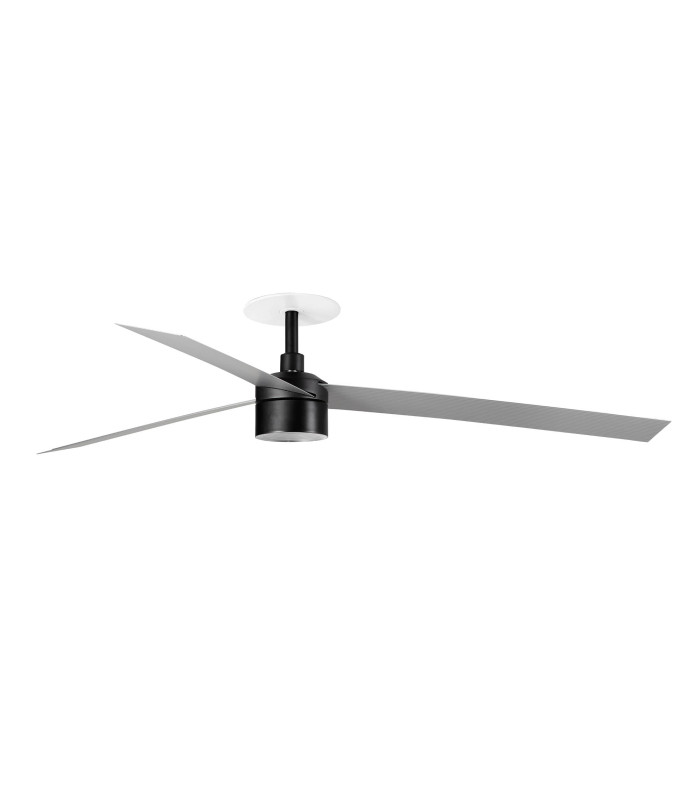 Cruiser Recessed 160cm TEK LED Ceiling Fan Matt Black, Aluminium Blades 3000K