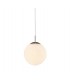 Small Globe Ceiling Pendant 1 Light E27 Frosted White Glass - 1