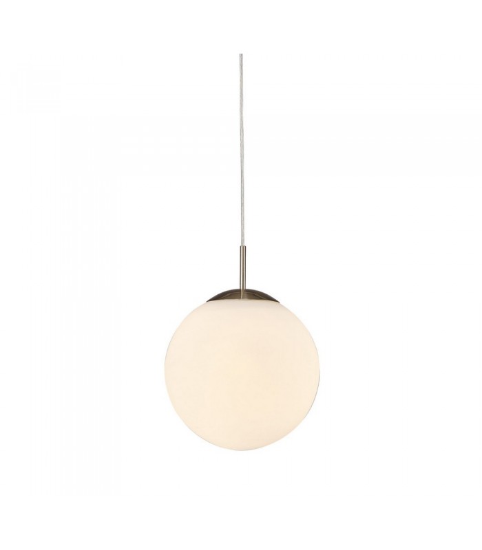 Small Globe Ceiling Pendant 1 Light E27 Frosted White Glass - 1