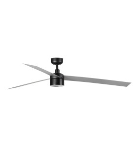 Cruiser 160cm Smart TEK LED Ceiling Fan Matt Black, Aluminium Blades 3000K
