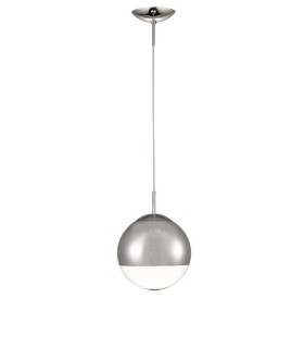 Small Globe Ceiling Pendant 1 Light Mirrored - 1