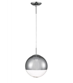 Medium Globe Ceiling Pendant 1 Light Mirrored - 1