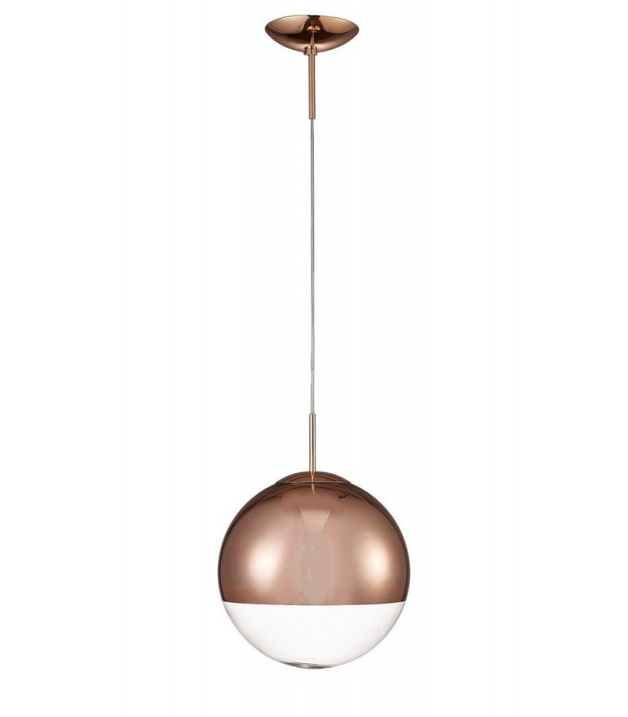 Medium Globe Ceiling Pendant 1 Light E27 Copper - 1