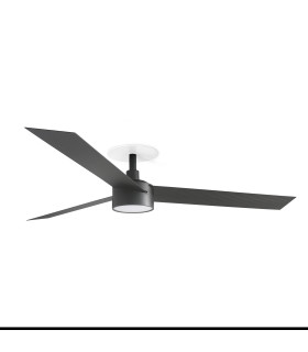 Cruiser Recessed 132cm LED Ceiling Fan Matt Black CCT