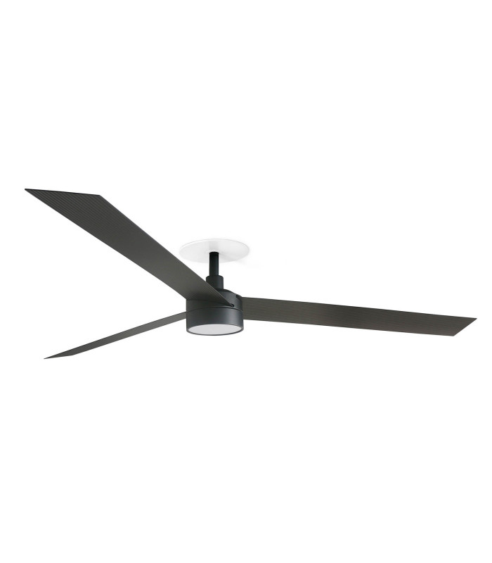 Cruiser Recessed 160cm LED Ceiling Fan Matt Black CCT