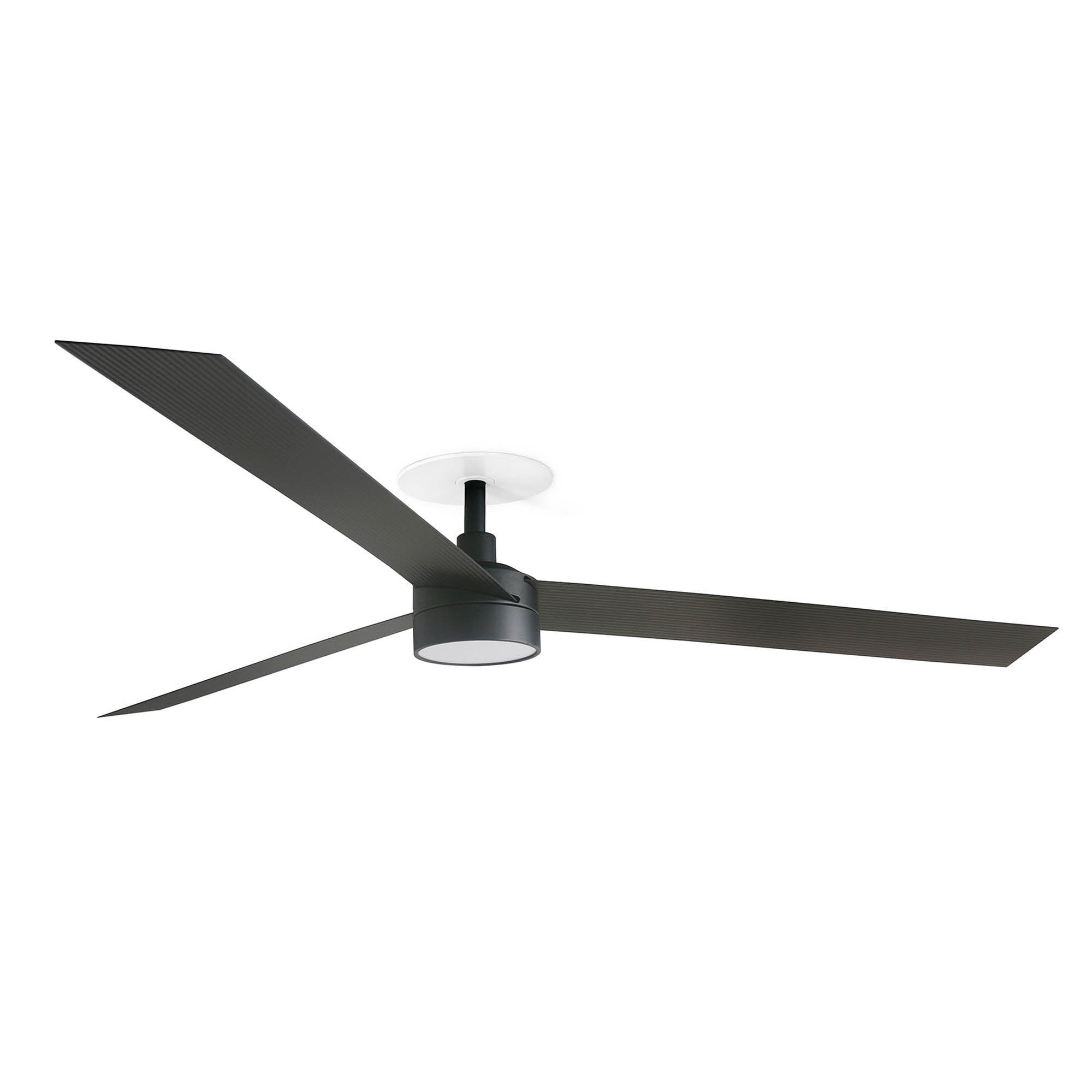 Cruiser Recessed 160cm LED Ceiling Fan Matt Black CCT