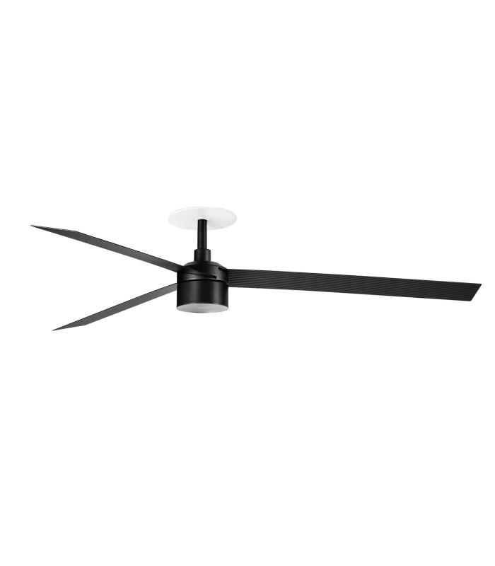 Cruiser Recessed 160cm TEK LED Ceiling Fan Matt Black 3000K