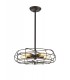 Semi Flush Ceiling Cage 5 Light E27 Black - 1