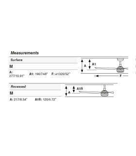 Punt Recessed 132cm LED Ceiling Fan Matt White CCT
