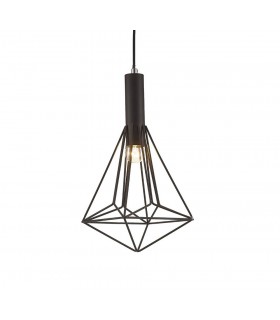 Cage Ceiling Pendant 1 Light E27 Black - 1