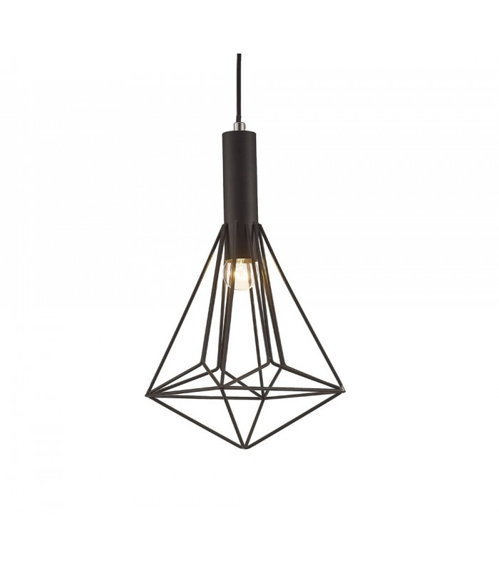 Cage Ceiling Pendant 1 Light E27 Black - 1