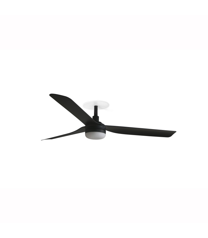 Punt Recessed 132cm LED Ceiling Fan Matt Black CCT