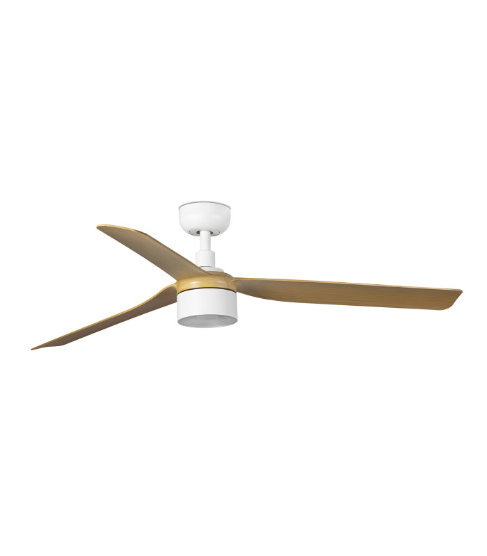 Punt 132cm TEK LED Ceiling Fan Matt White, Maple Blades 4000K
