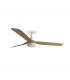 Punt Recessed 132cm LED Ceiling Fan Matt White, Maple Blades CCT