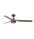 Punt 132cm Smart TEK LED Ceiling Fan Matt Black, Walnut Blades 4000K