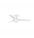 Mini Punt Recessed 90cm LED Ceiling Fan Matt White CCT