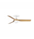 Mini Punt Recessed 90cm LED Ceiling Fan Matt White, Maple Blades CCT
