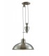 Pulley System Dome Ceiling Pendant E27 Satin Nickel - 1