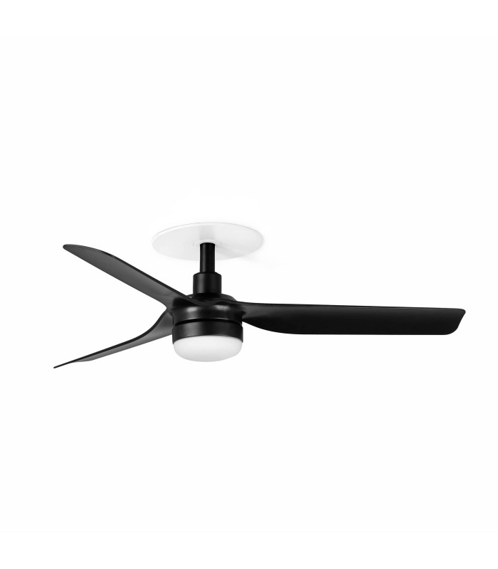 Mini Punt Recessed 90cm LED Ceiling Fan Matt Black CCT