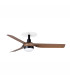 Mini Punt Recessed 90cm LED Ceiling Fan Matt Black, Maple Blades CCT