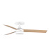 Rudder Recessed 106cm LED Ceiling Fan Matt White, Ash Wood Blades CCT, 3 Blade Reversible