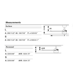 Rudder Recessed 106cm TEK LED Ceiling Fan Matt White, Ash Wood Blades 2700K, 3 Blade Reversible
