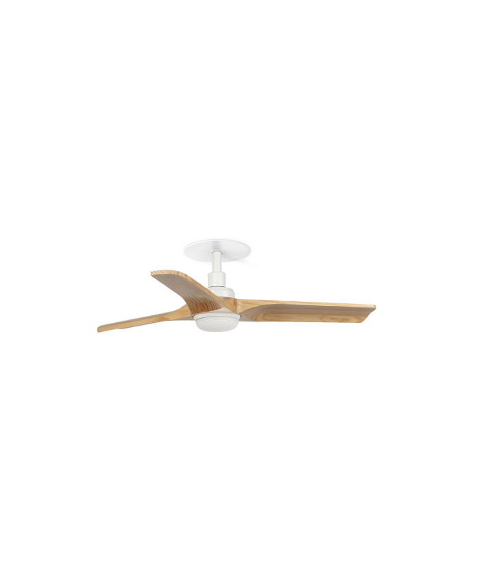 Heywood Recessed 90cm LED Ceiling Fan Matt White, Pine Blades CCT