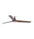 Heywood Recessed 132cm LED Ceiling Fan Matt Black, Dark Walnut Blades CCT
