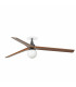 Klim Recessed Large LED Ceiling Fan Matt Black, Dark Walnut Blades