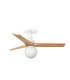 Klim Recessed Small LED Ceiling Fan Matt White, Pine Blades