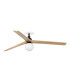 Klim Recessed Large LED Ceiling Fan Matt Black, Pine Blades