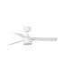 Rudder Recessed 106cm Smart TEK LED Ceiling Fan Matt White, Ash Wood Blades 2700K, 3 Blade Reversible