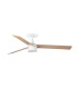 Rudder Recessed 132cm TEK LED Ceiling Fan Matt White, Ash Wood Blades 4000K, 3 Blade Reversible