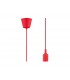 1.5m Suspension Kit 1 Light Red,90mm Plastic Base and Silicon Lampholder Cover, E27 Max 60W, c, w Ceiling Bracket - 1