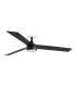 Rudder Recessed 132cm LED Ceiling Fan Matt Black, Walnut Blades CCT, 3 Blade Reversible