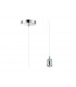 1.5m Suspension Kit 1 Light Polished Chrome, White Braided Cable, E27 Max 60W, c, w Ceiling Bracket - 1