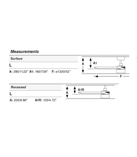 Rudder Recessed 132cm Smart TEK LED Ceiling Fan Matt White, Ash Wood Blades 2700K, 4 Blade Reversible