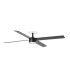 Rudder Recessed 132cm LED Ceiling Fan Matt Black, Walnut Blades CCT, 4 Blade Reversible