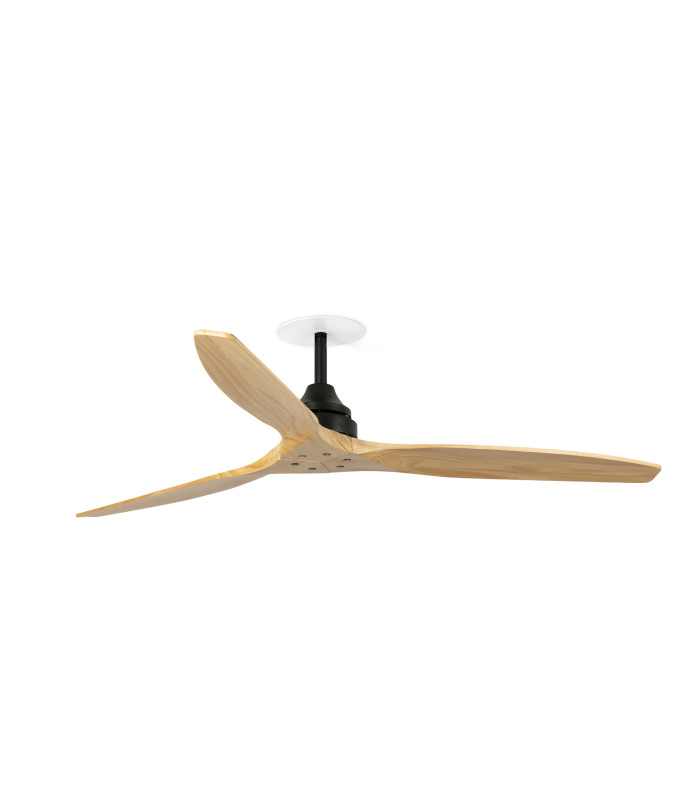 Alo Recessed 152cm Ceiling Fan Matt Black, Pine Blades