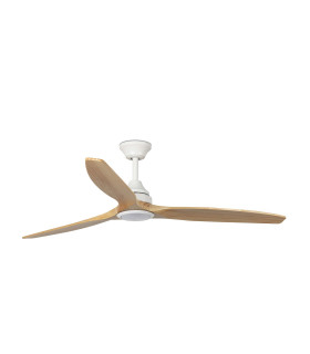 Alo 152cm Smart Ceiling Fan Matt White, Pine Blades CCT