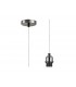 1.5m Suspension Kit 1 Light Black Chrome, Clear Cable, E27 Max 60W, c, w Ceiling Bracket - 1
