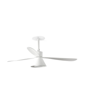 Amelia Recessed 132cm Ceiling Fan Matt White CCT