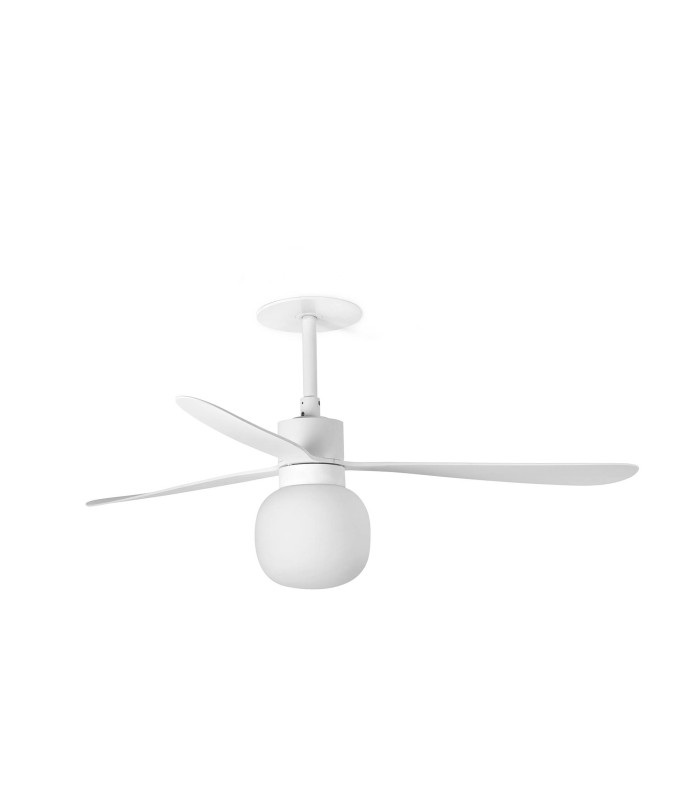 Amelia Recessed 132cm Ceiling Fan Matt White 2700K