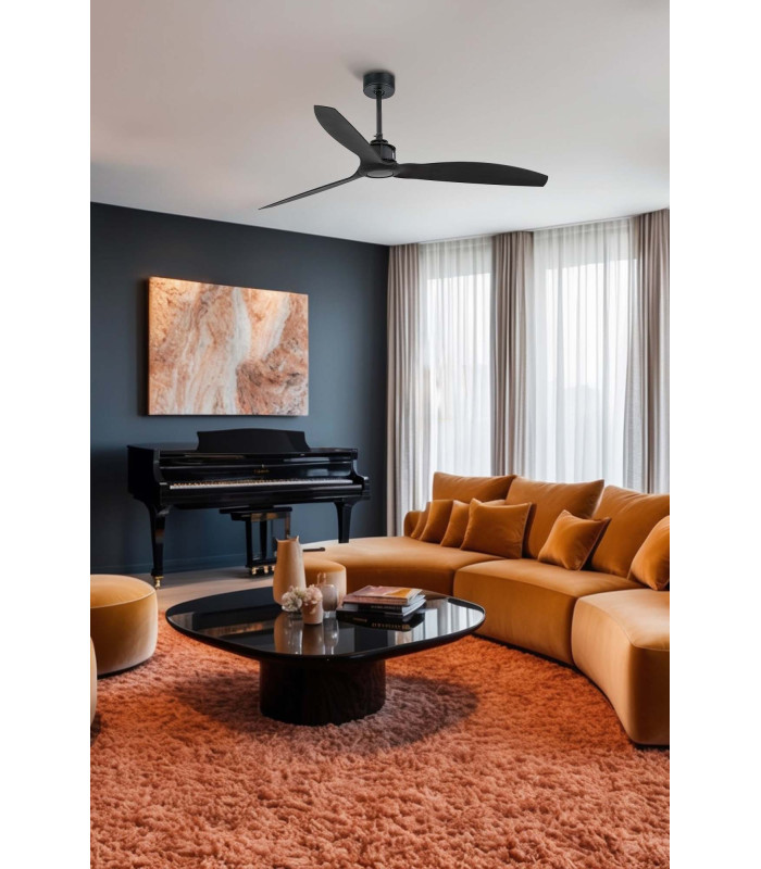 Just 128cm Smart Ceiling Fan Matt Black