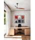 Deco 128cm Smart Ceiling Fan Matt Black, Walnut Blades